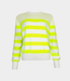 TWNS round neck jumper off white neon yellow