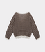 10Days Thin v-neck knit sweater dark truffle/ecru