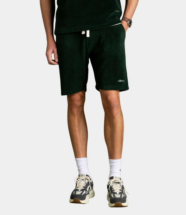 Mercer Terry Toweling Short Groen van Badstof