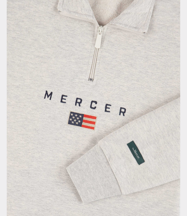 Mercer Quarter Zip Sweat Grijs