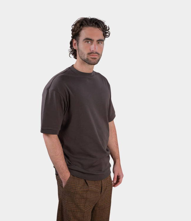 Club 24 Freedom fit T-shirt in chocolate voor casual gebruik