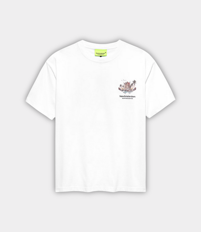New Amsterdam Tropical tee white