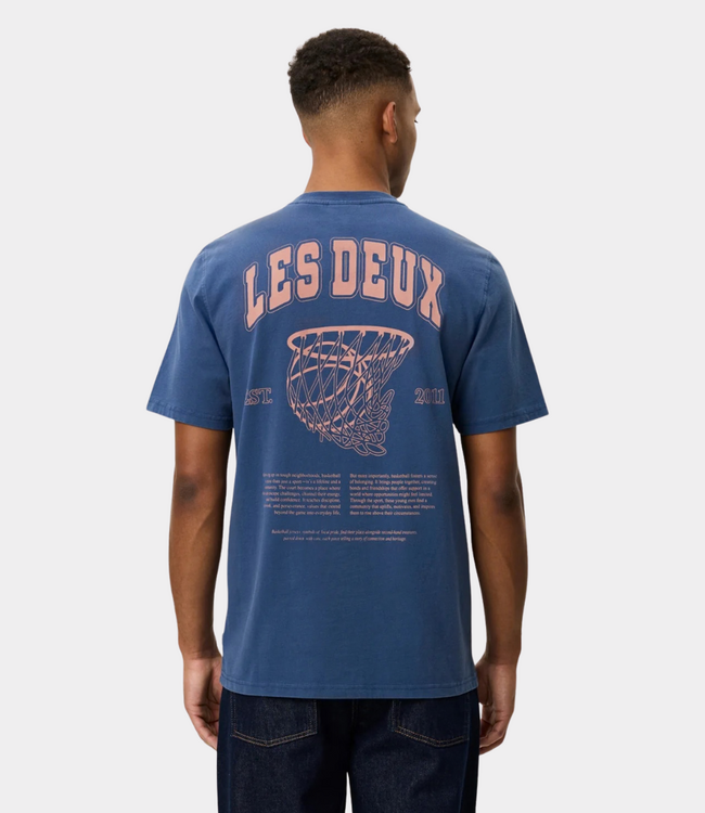 Les Deux Brady hoop t-shirt dark denim blue
