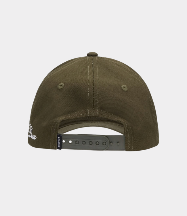 Les Deux Encore organic baseball cap olive night