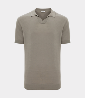 Gentiluomo polo no buttons ss brown