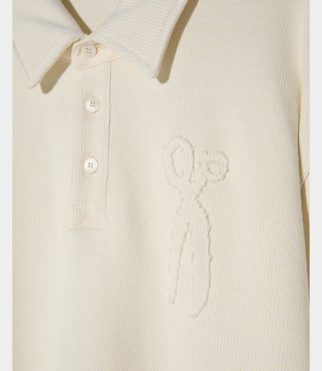 Denham scissor patch ls polo lkj antique white