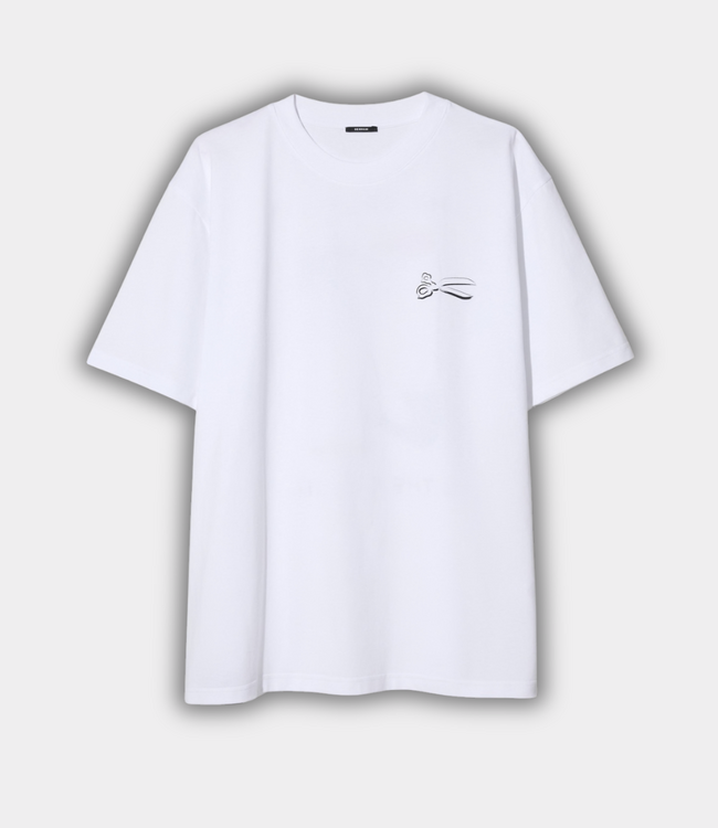 Denham cooper graphic tee 24/1 jersey white