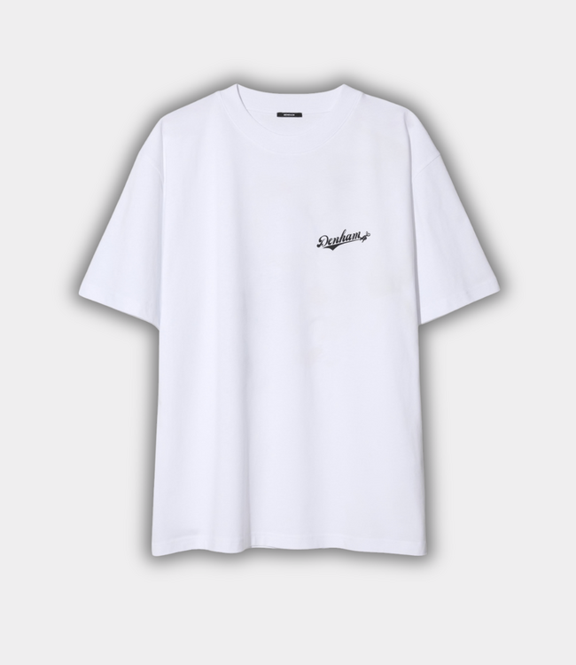 Denham andrew graphic tee 24/1 jersey white
