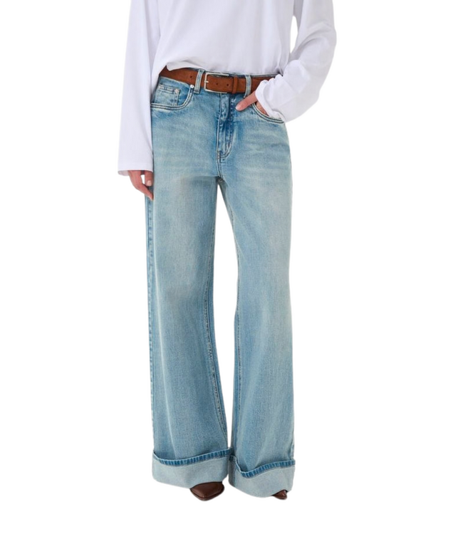 Gestuz GZsara HW wide jeans Washed blue