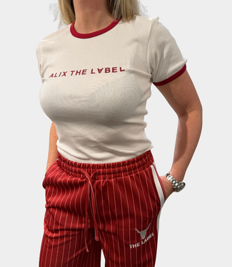 Alix the Label ringer t-shirt soft white