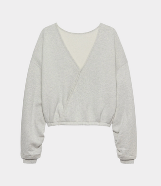 Catwalk Junkie Back detailed sweater light grey melange