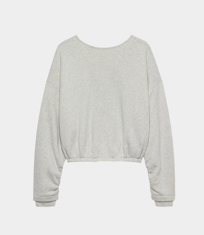 Catwalk Junkie Back detailed sweater light grey melange
