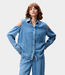 Catwalk Junkie Open shoulder denim blouse blue
