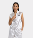 Alix the Label shiny waistcoat silver