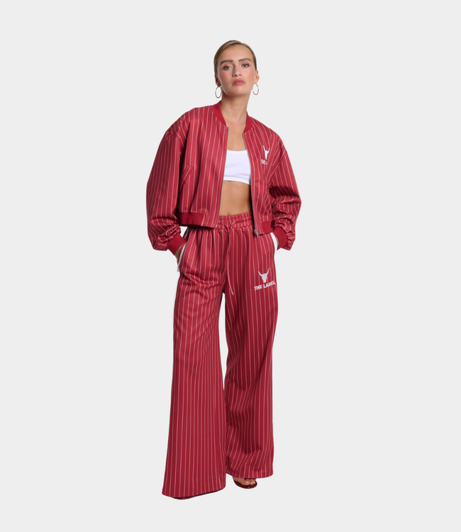 Alix the Label pinstripe training pants cerise