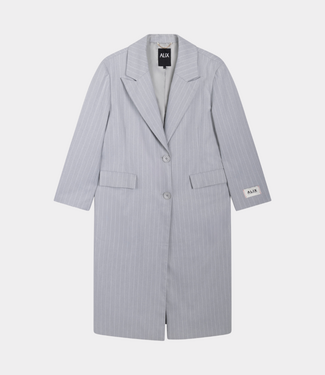 Alix the Label pinstripe coat light grey
