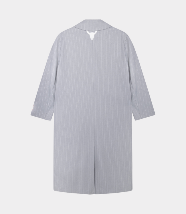 Alix the Label pinstripe coat light grey