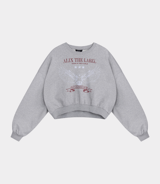 Alix the Label eagle sweater light grey mel