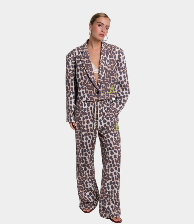 Alix the Label animal cropped blazer animal