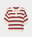 Gestuz GZtaia ss polo pullover Egret/Cabernet/Poinsettia