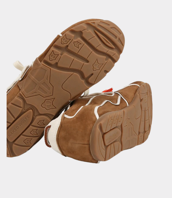 Naked Wolfe Adored Wit Tan Suède – Dames Sneaker