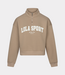 The Lola Club Jayla half zip sweat sand