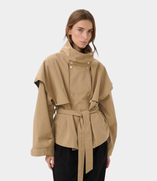 Karen By Simonsen KBDana Short Trench jacket Chinchilla