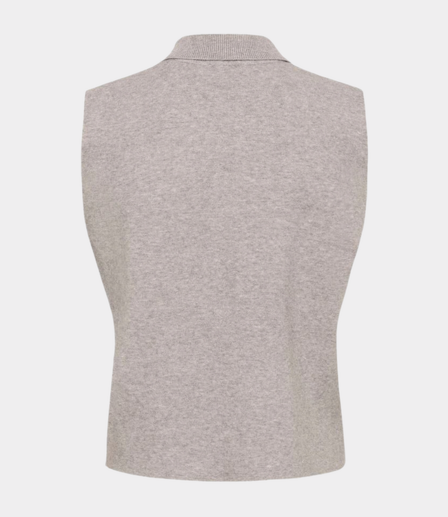 Karen By Simonsen KBElvina Waistcoat Light Grey Melange