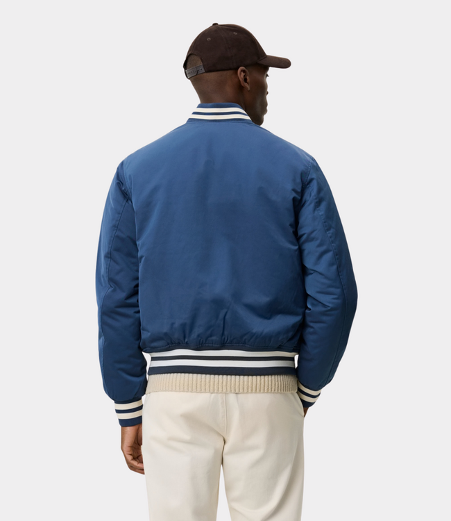 Les Deux varsity tech jacket dark denim blue
