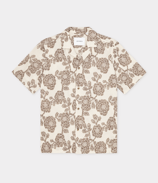 Les Deux lesley flower jacquard ss shirt ivory