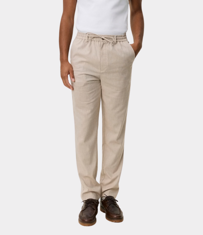 Les Deux como tapered slub pants light sand