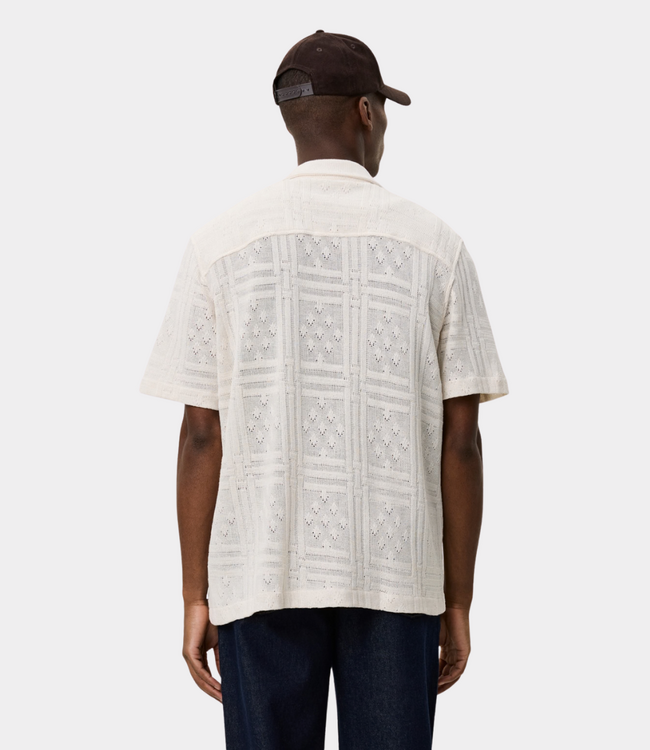 Les Deux hector pointelle ss shirt eggnog white
