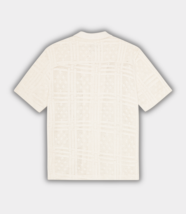 Les Deux hector pointelle ss shirt eggnog white