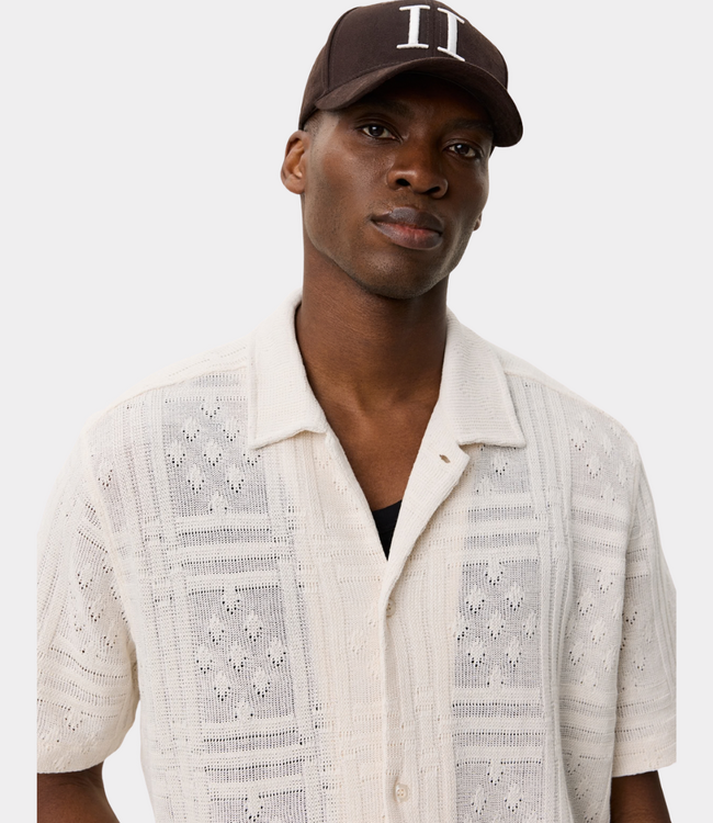 Les Deux hector pointelle ss shirt eggnog white