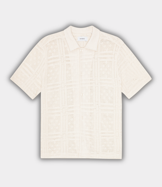 Les Deux hector pointelle ss shirt eggnog white