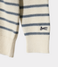 Denham leo crewneck ls stripe lw white blue