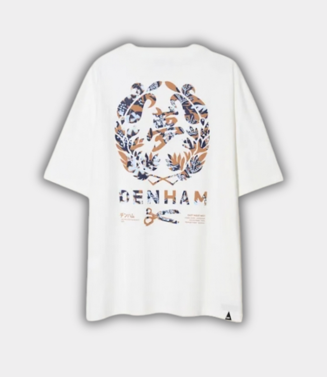 Denham seal graphic tee ss sc white