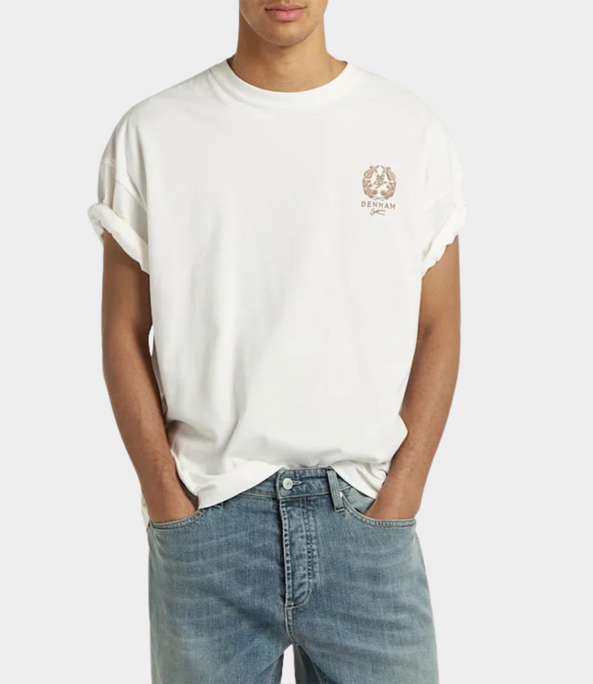 Denham seal graphic tee ss sc white