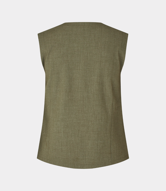 MbyM flavina-m willah gilet dusty olive melange