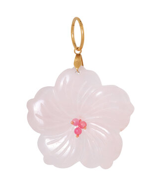 Label Kiki Label Kiki Fiore rosa charm gold