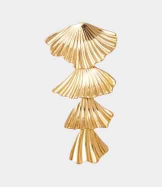 Label Kiki Golden leaf hoop gold