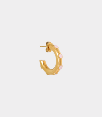 Label Kiki Pink loop hoop gold