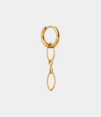 Label Kiki Oval line hoop gold