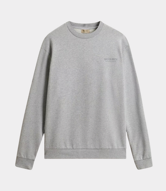 Woolrich Marco logo crewneck medium grey mel