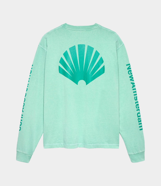 New Amsterdam logo longsleeve ocean wave/sea green