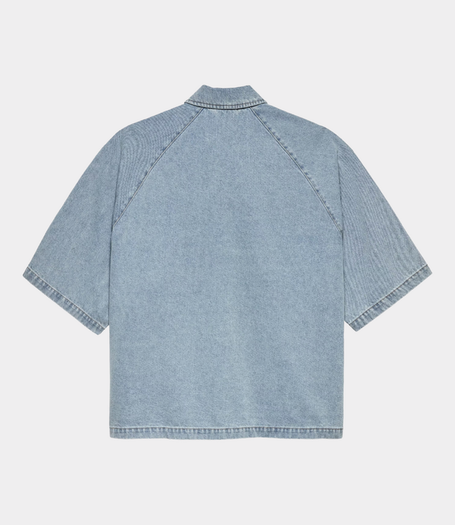 New Amsterdam lyocell short sleeves shirt light blue