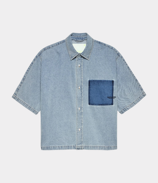 New Amsterdam lyocell short sleeves shirt light blue