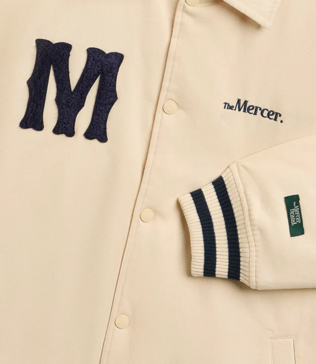 Mercer Varsity Jacket Polo Off White for Men – College Jacket
