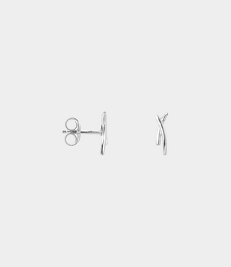 Label Kiki Curved stud silver