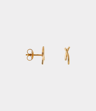 Label Kiki Curved stud gold